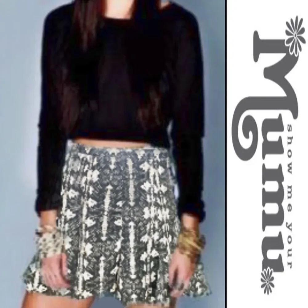 Show Me Your MuMu Tribal Print Skater Skirt